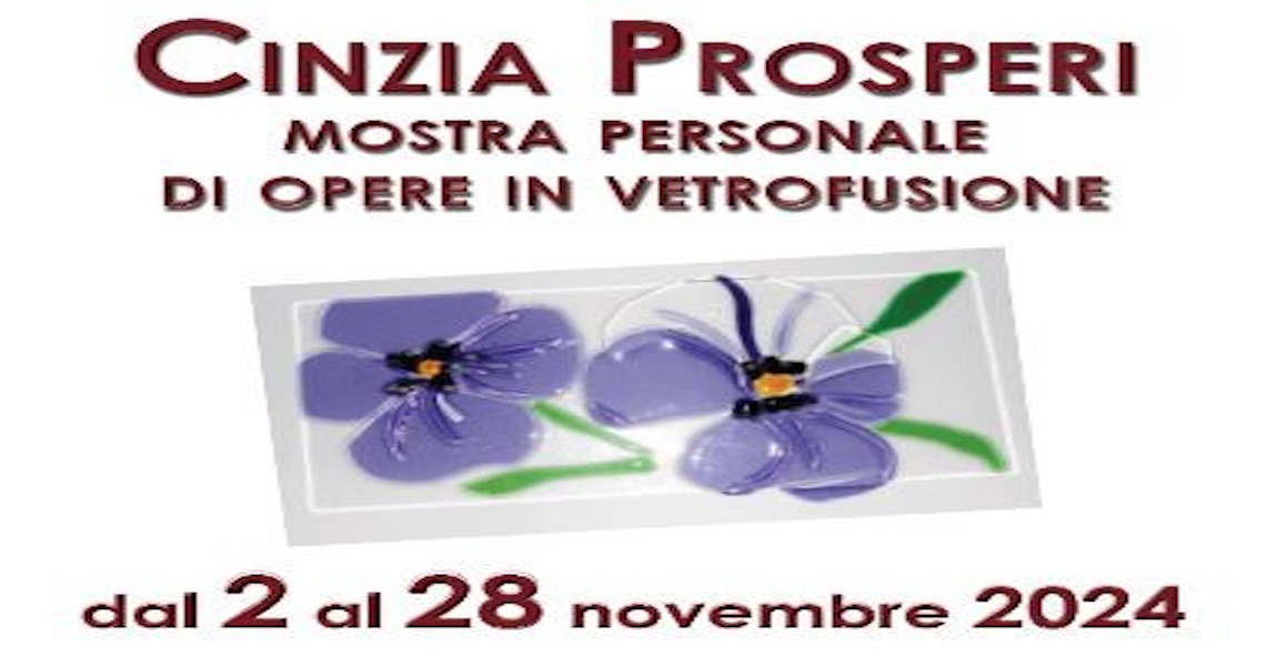 playbill Mostra Personale di opere in Vetrofusione - Cinzia Prosperi - Città di Castello